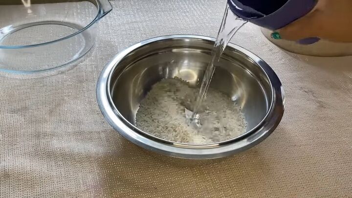 follow this easy rice water recipe for hair growth, Adding water