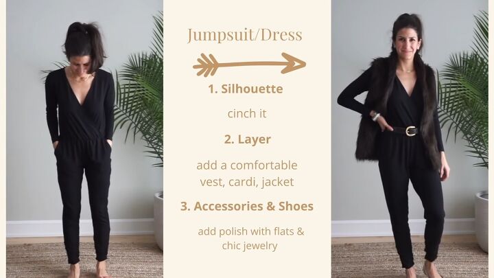 3 elegant loungewear outfit ideas, How to dress up a jumpsuit
