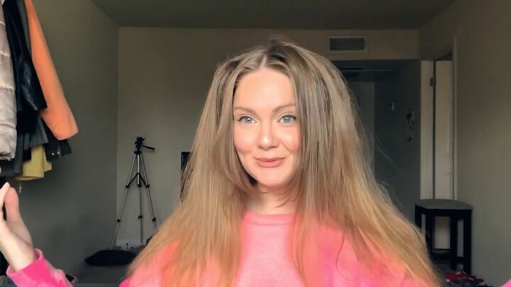 easy voluminous straight hair tutorial, Teased hair