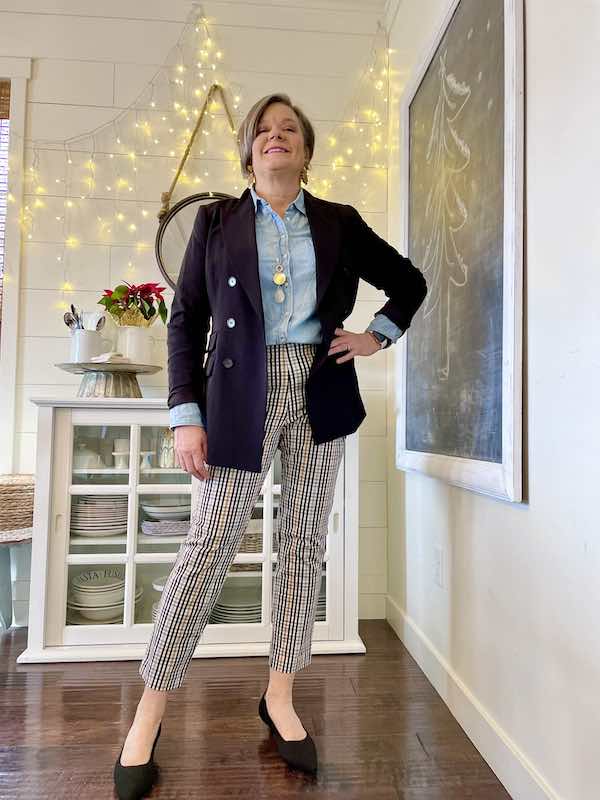 how to style plaid ankle pants 3 ways