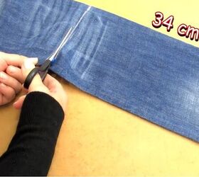 The next time you upcycle your old jeans, don't forget to add a chain...