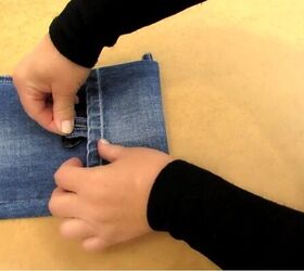 how to diy a cute chain jean bag, Attaching large loop