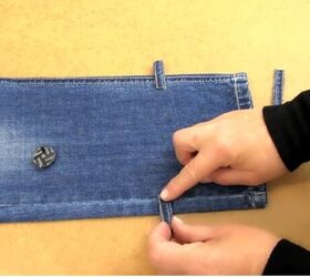 how to diy a cute chain jean bag, Attaching small loops