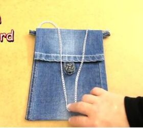 how to diy a cute chain jean bag, Adding chain