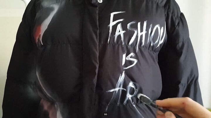 Paintbrush Jacket How to Paint an Awesome Puffer Jacket Design | Upstyle