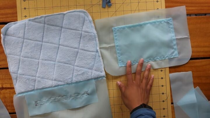 how to diy a cute fluffy handbag, Adding lining