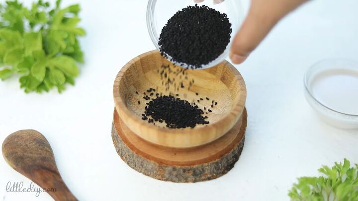 how to diy 5 easy overnight hair masks, Measuring black seeds