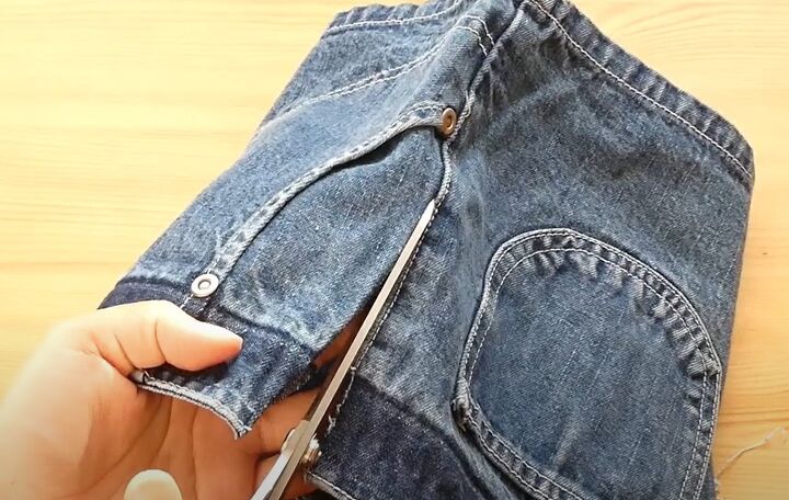 how to make a jeans waist bigger 2 super easy methods, Cutting side seam