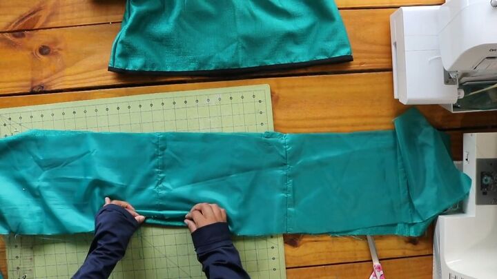 thrift flipping tutorial cute diy jacket and skirt set, Hemming