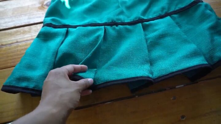 thrift flipping tutorial cute diy jacket and skirt set, Adding bias tape