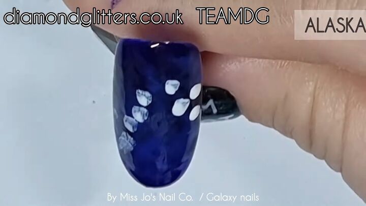 easy galaxy nail art tutorial, Spreading white nail polish