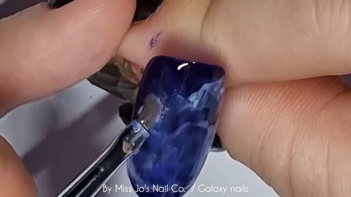 easy galaxy nail art tutorial, Spreading
