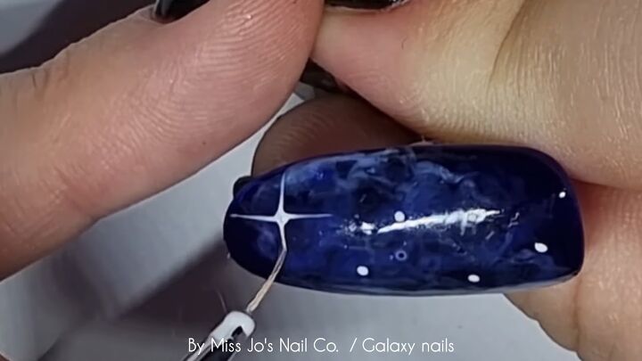 easy galaxy nail art tutorial, Creating stars