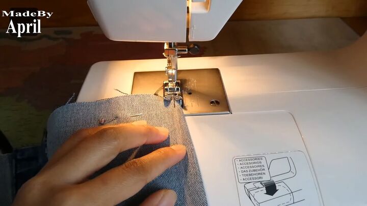 how to diy a cute denim corset belt, Sewing