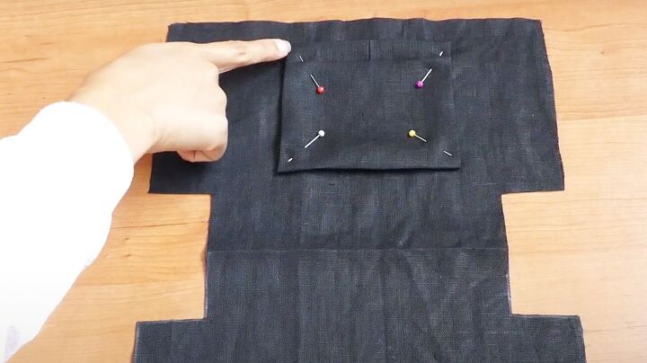 how to diy a preppy tote bag, Adding a pocket