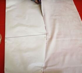 how to diy a chiffon midi dress, Cutting fabric