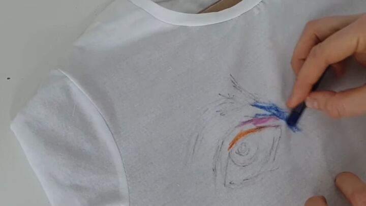 how to diy an awesome pastel t shirt, Adding color