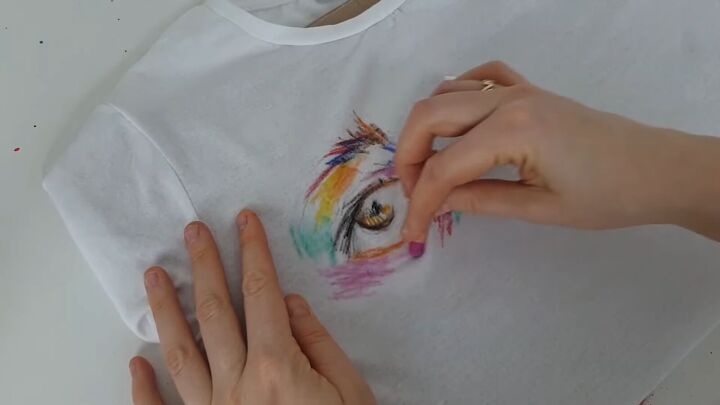 how to diy an awesome pastel t shirt, Adding color