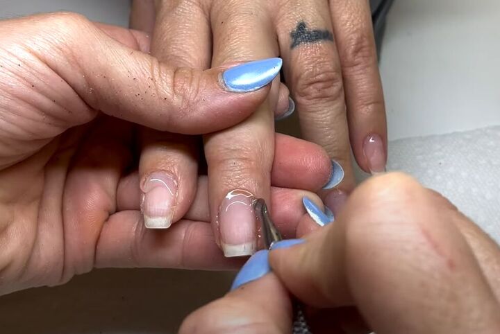 waterless manicure easy tips on how to shape your nails, Applying cuticle remover