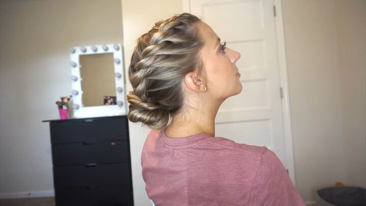 how to do a super cute twisted updo, Finished twisted updo