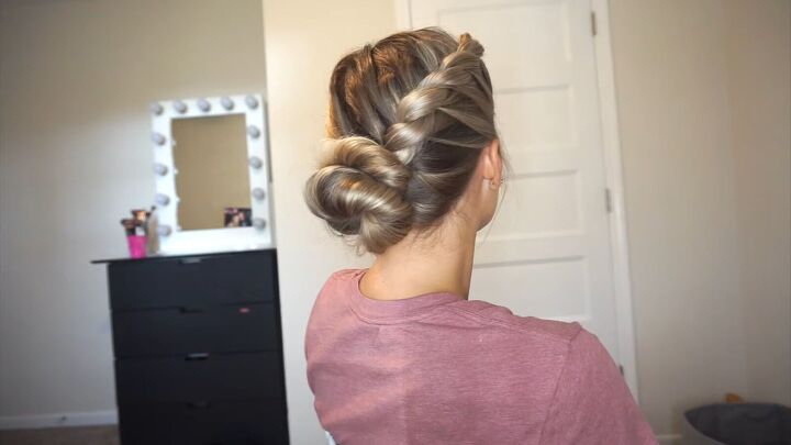 how to do a super cute twisted updo, Finished twisted updo