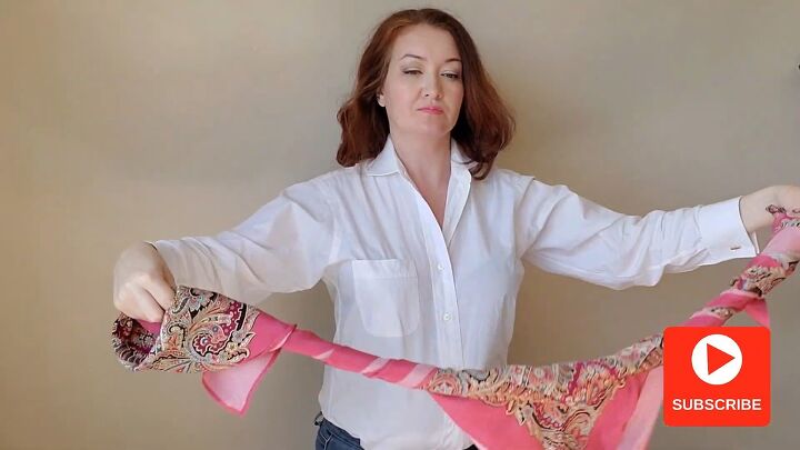 how to wear a large silk scarf in 3 easy ways, Twisted style