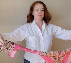 How To Wear A Large Silk Scarf In 3 Easy Ways Upstyle