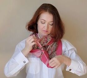 How To Wear A Large Silk Scarf In 3 Easy Ways Upstyle