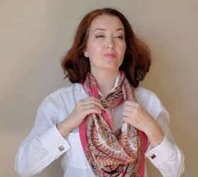 How To Wear A Large Silk Scarf In 3 Easy Ways Upstyle