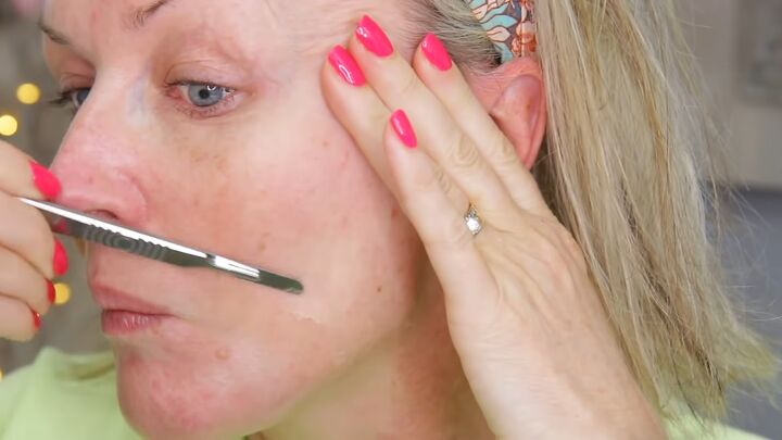 how to dermaplane your face at home for super smooth skin, Dermaplaning face