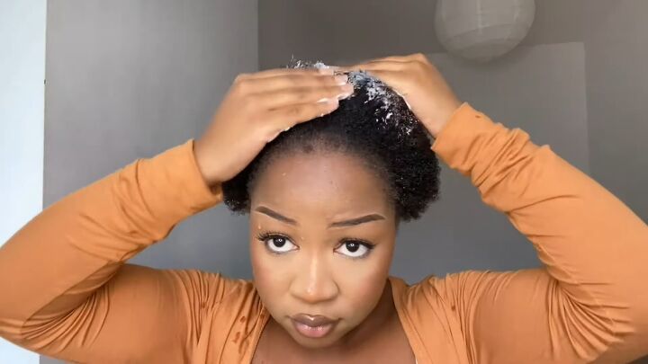 easy wash and go 4c hair routine, Adding leave in conditioner