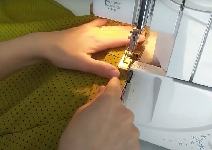 how to sew a cute mini skirt make your own pattern, Creating waistband