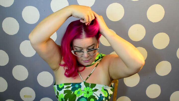 fun bettie bangs on long hair tutorial, Styling hair