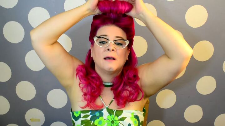 fun bettie bangs on long hair tutorial, Adding false bangs