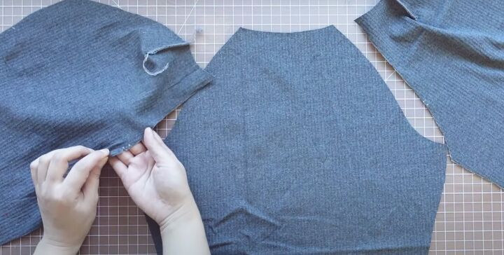 how to sew an elegant square neck top, Sleeves and back bodice
