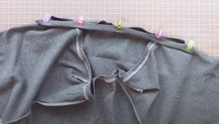 how to sew an elegant square neck top, Sleeves and front bodice