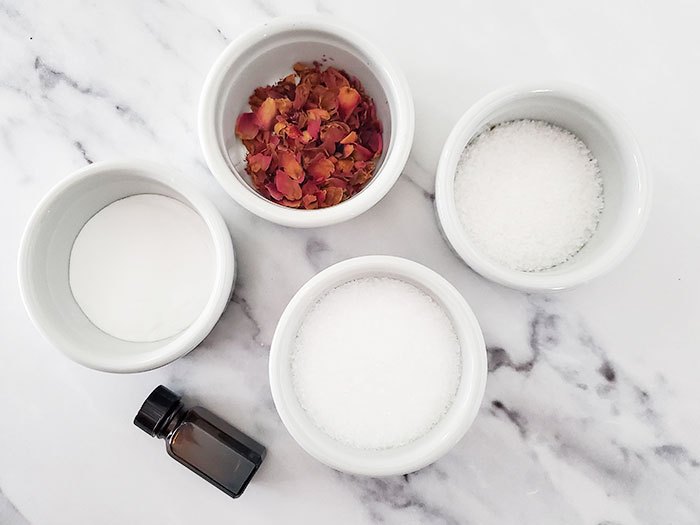 how to make rose petal bath salts