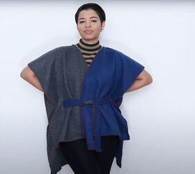 How to DIY a Super Cozy Belted Poncho