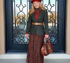 drab to fab winter styling a vintage maxi skirt