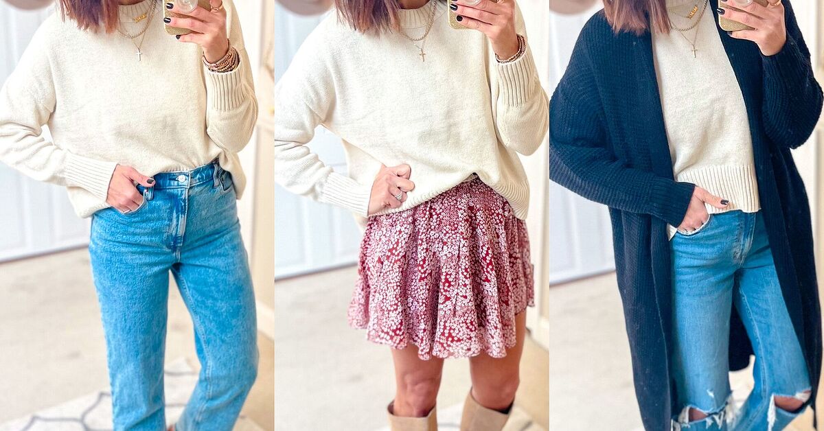 How To Restyle Sweater 6 Ways to Style a Neutral Sweater! | Upstyle