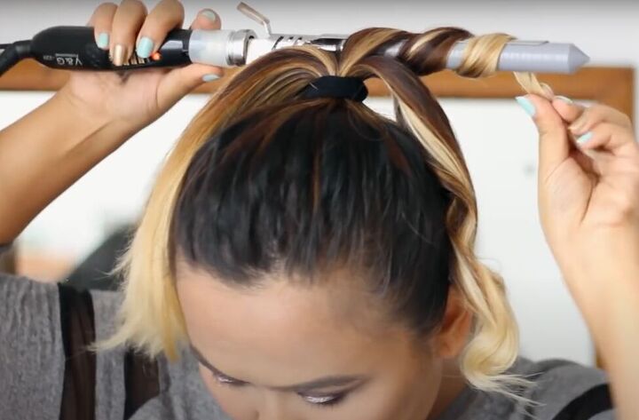 how to curl your hair quickly, Curling sections