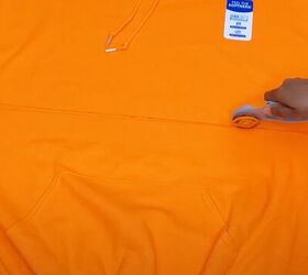 how to diy a comfy orange two piece set, Cutting fabric