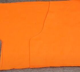 how to diy a comfy orange two piece set, Cutting out shorts