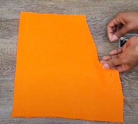 how to diy a comfy orange two piece set, Sewing center crotch seams