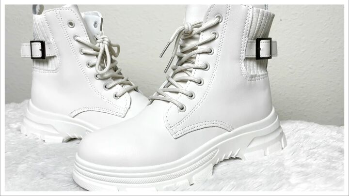 4 stylish winter boots outfit ideas, White combat boots