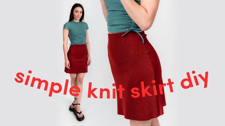 how to diy a cute red mini skirt in 8 easy steps