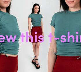 how to sew a cute and easy ruched t shirt