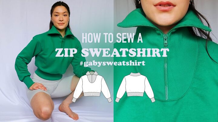 diy how to make a cozy zip sweatshirt