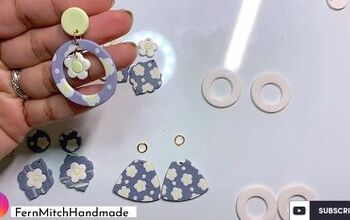 How to DIY Cute Floral Polymer Clay Earrings