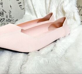 4 easy winter flat shoe outfit ideas, Pink knitwear flats